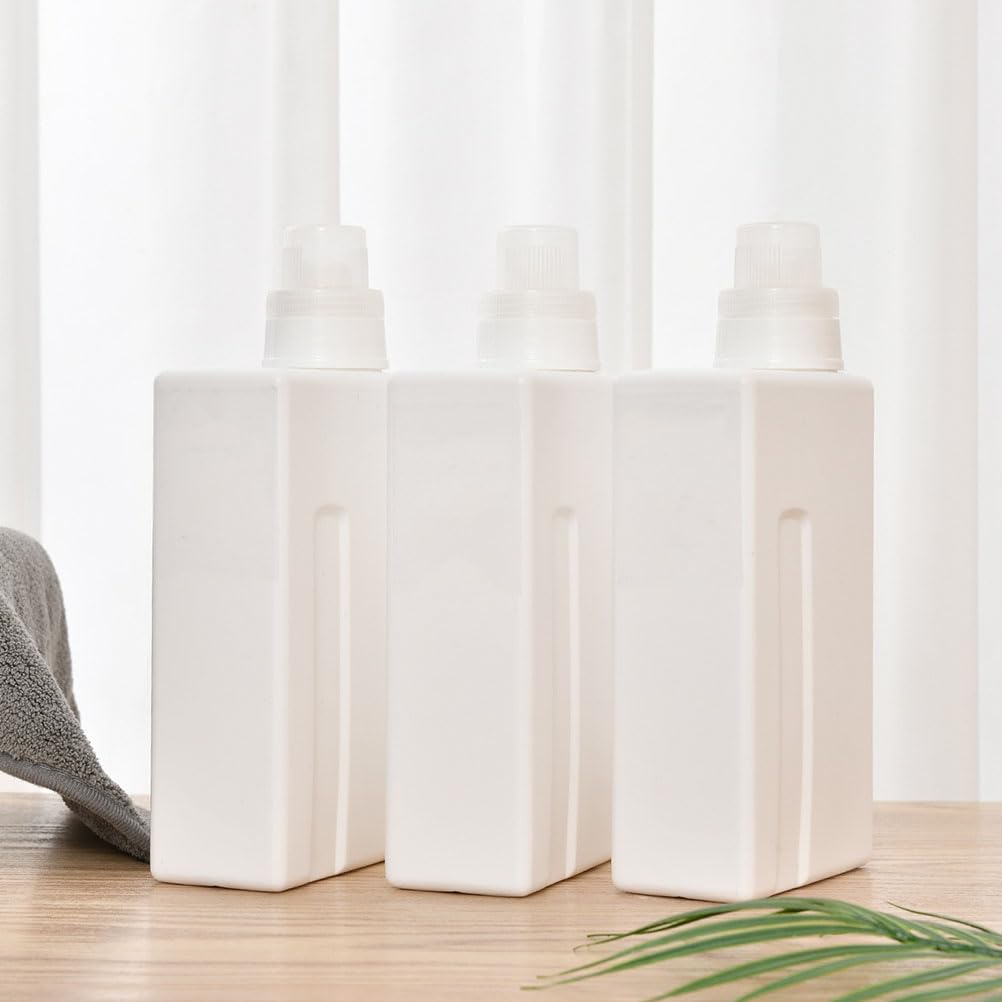 Zerodeko 2 dispenser per detersivo per bucato, 1 l, 935.5 g, bottiglie vuote a tenuta stagna per lozione, contenitore supplementare per bottiglie liquide da viaggio (bianco)