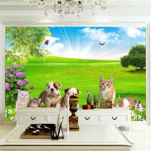 Poster geant mural personnalisé chien 3D auto-adhésif - 4