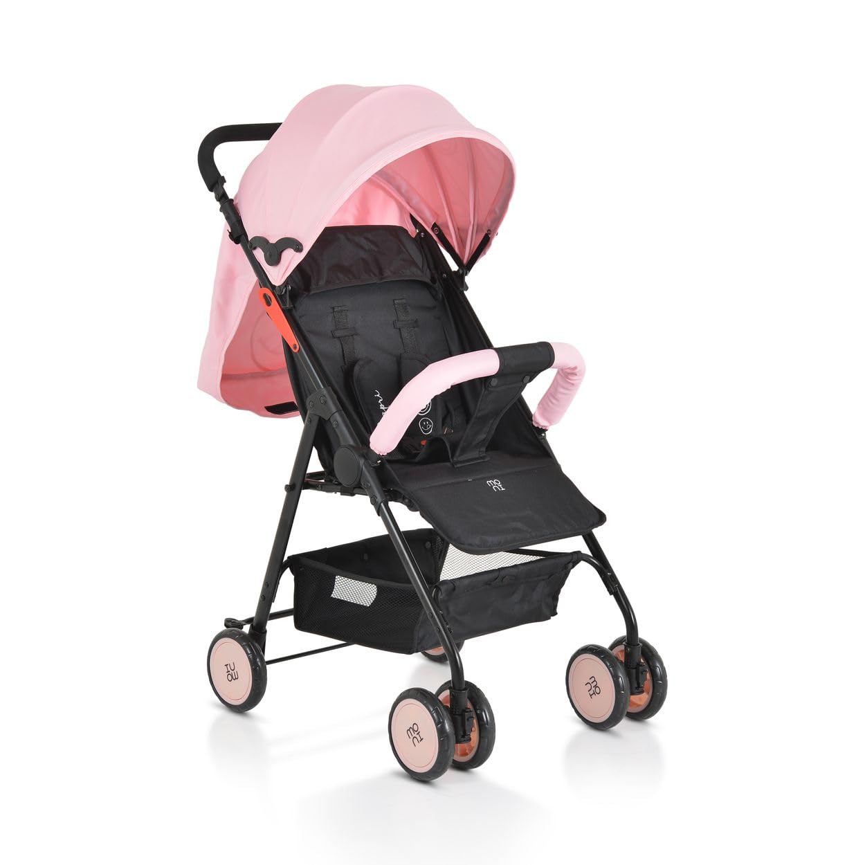 Moni, Poussette, Buggy Capri Pliable, Ceinture de Sécurité, Dossier Règlable, Rose