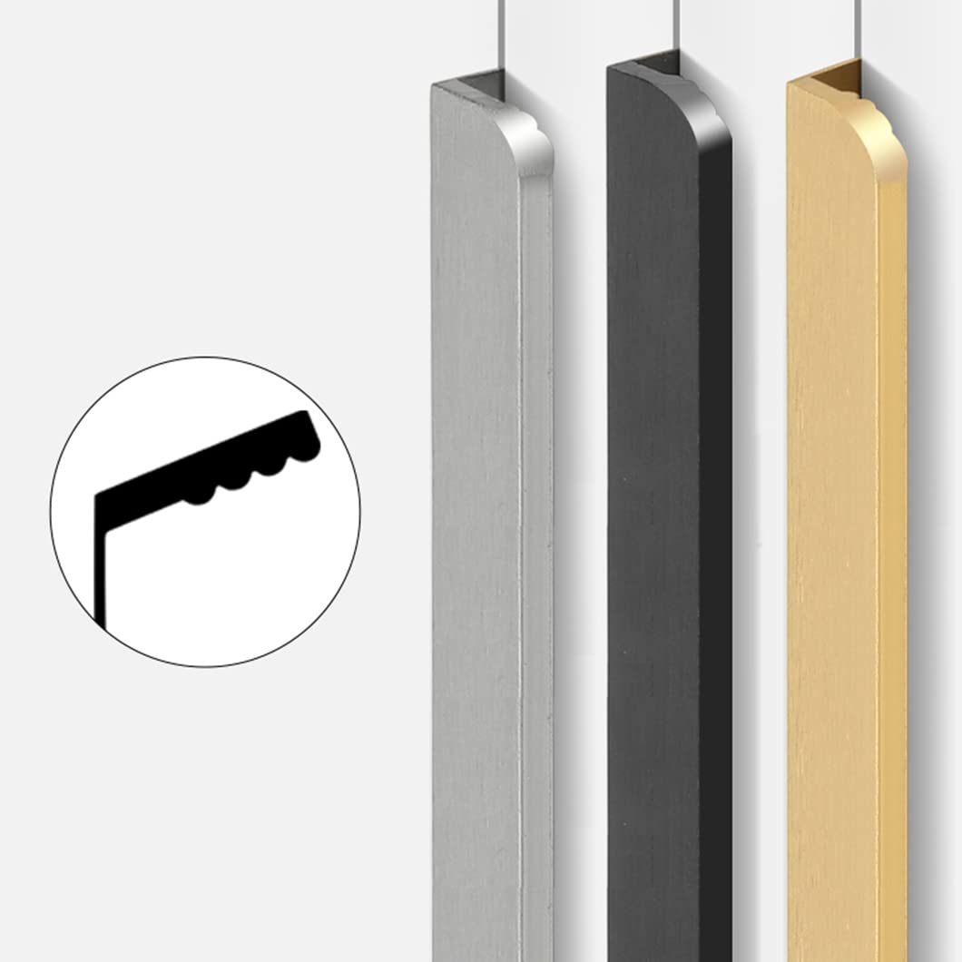 Maniglie per mobili moderni, Maniglie for ante di guardaroba nere, 2 pezzi, maniglie for mobili da cucina, armadi, cassetti, spazzolate, lega alluminio(Length 120mm)