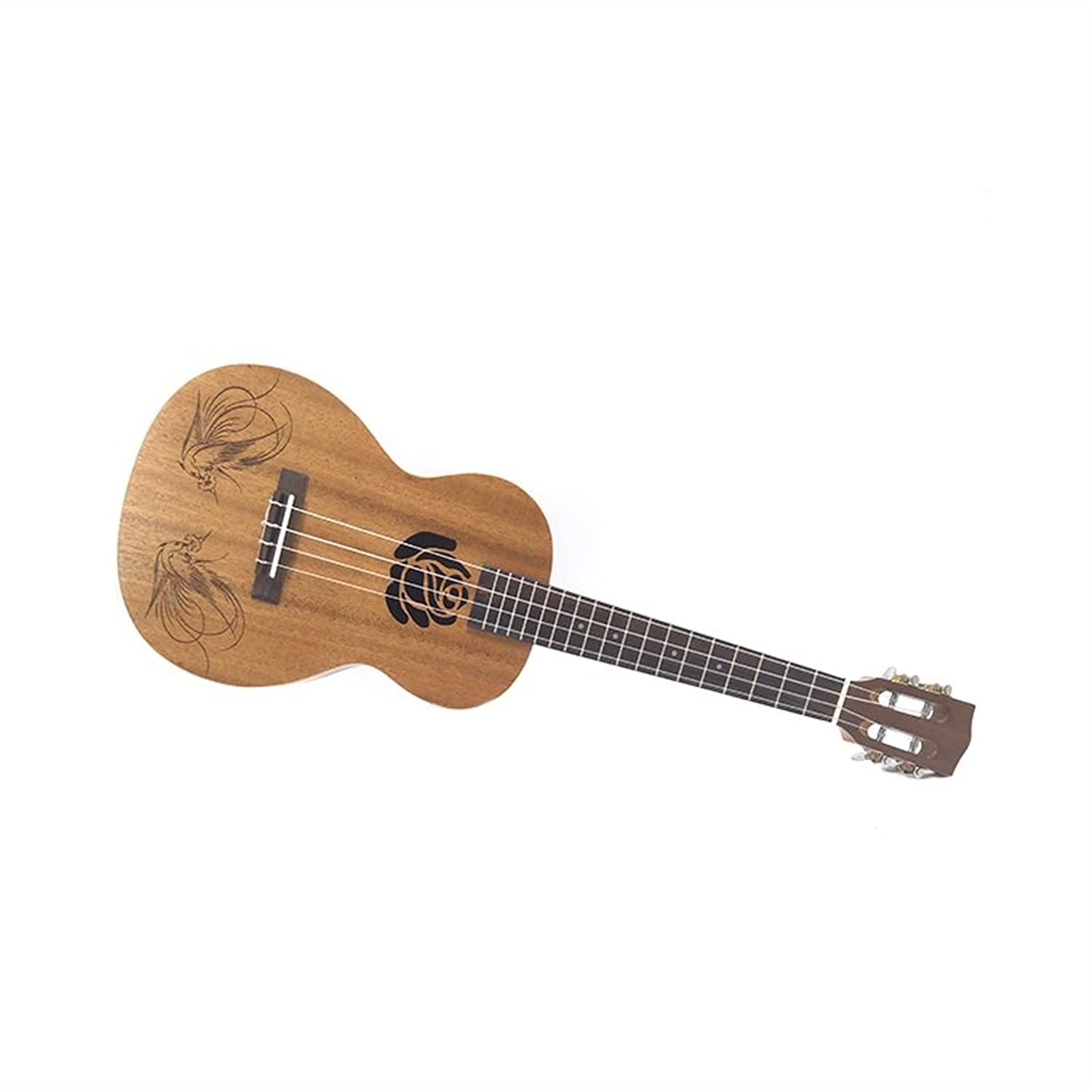 Ukulele koncertowe Początkujący Ukulele 26 23 Cal Top Mahoń Tenor Ukelele Palisander Podstrunnica 4 Struny Hawaje Mini Gitara Grawerowany Wzór(Size:23 inches)