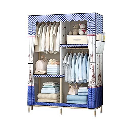 Armoire en tissu imprimé avec assemblage portable et structure ouverte - 3