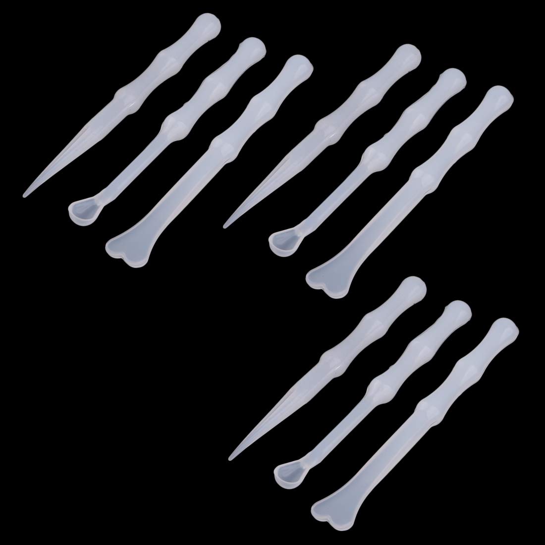 Luckycivia 9 Pcs Silicone Mold Glue Tools Sticks, Color Modulation Mixing Spoon, Mixing Stirrers for Epoxy Resin Jewelry Making Tool Craft