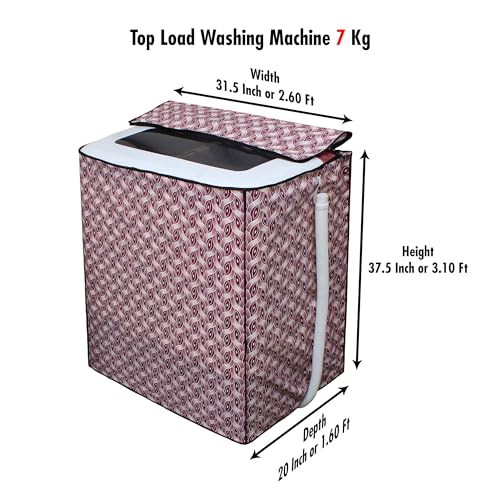 Image of DREAM CARE Waterproof & Dustproof Washing Machine Cover Top Load & Semi Automatic Suitable for 7 kg, 7.2 kg, 7.5 kg (83 x 95 x 51 cms)