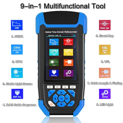 Image of OTDR Optical Fiber Tester Mini-Pro SM 1310 /1550nm with Event Map.Multi-Function Tester OPM,OLS,RJ45,VFL.Test Range 10m-60km Dynamic Range 24db /22db Connector UPC with FC /UPC-FC /APC-SX