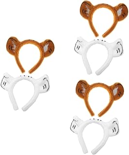 فوميز. شريط راس على شكل اذني نمر على شكل اذني قطة، ازياء تنكرية للحيوانات الجميلة، شريط راس على شكل اذني حيوانات، شريط راس للزينة من القماش، ابيض