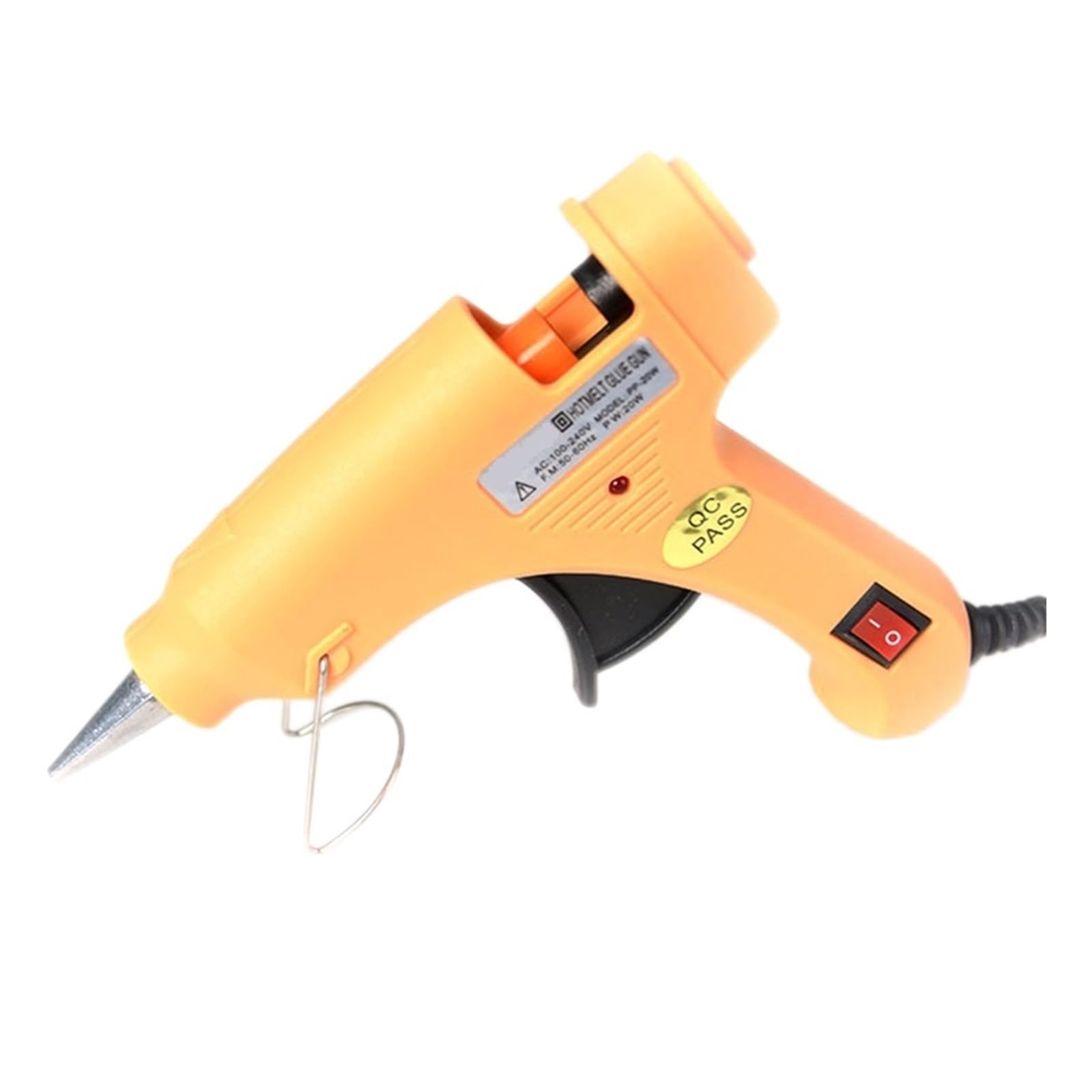 Yfdgd Yellow 20W Hot Melt Glue Gun 7Mm Sticks Diy Mini Electric Heat Temperature Repair Tool Industrial Thermo Quick Reliable Flow Bonding(Yellow)