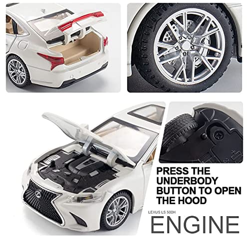 Image of Invite Enterprise Die-Cast Metal 1:32 Scale Lexus LS500H Pull Back Sedan with Music & Lights 3 Yrs & Up 【Colors as Per Stock】