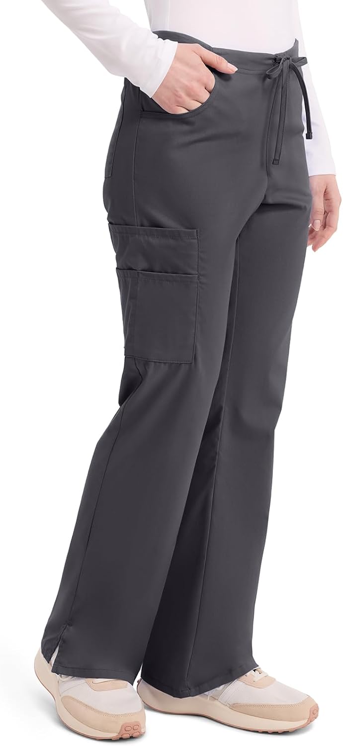 Dickies Scrubs for Women - Flare Leg Cargo Scrub Pants with Drawstring Waist & 6 Pockets, Medical Uniform - 86206 - Image 6