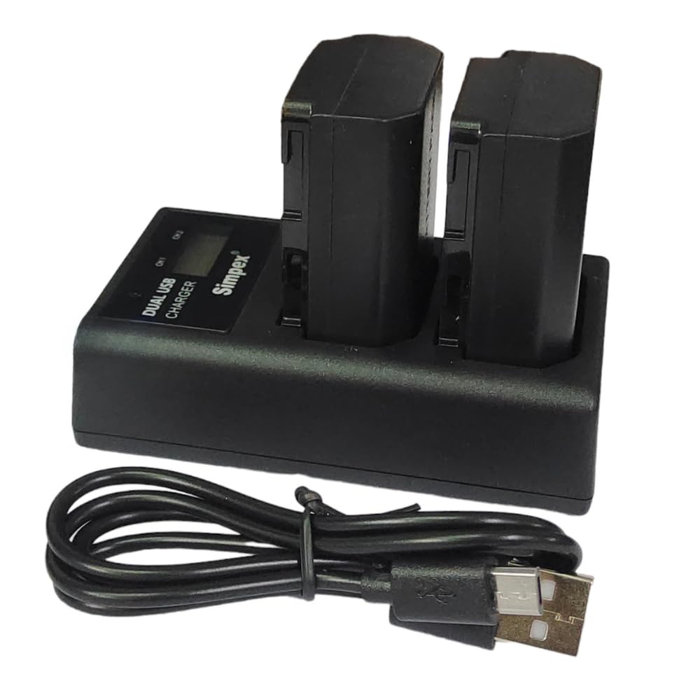 Generic Simpex NP-FZ100 Dual Port LCD Battery Charger with 2x 5000mAh - Image 1