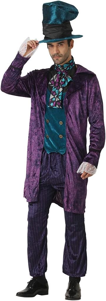 Men The Hatter Costume Mad Tea Party Fairy Tale Gentleman Fancy Dress
