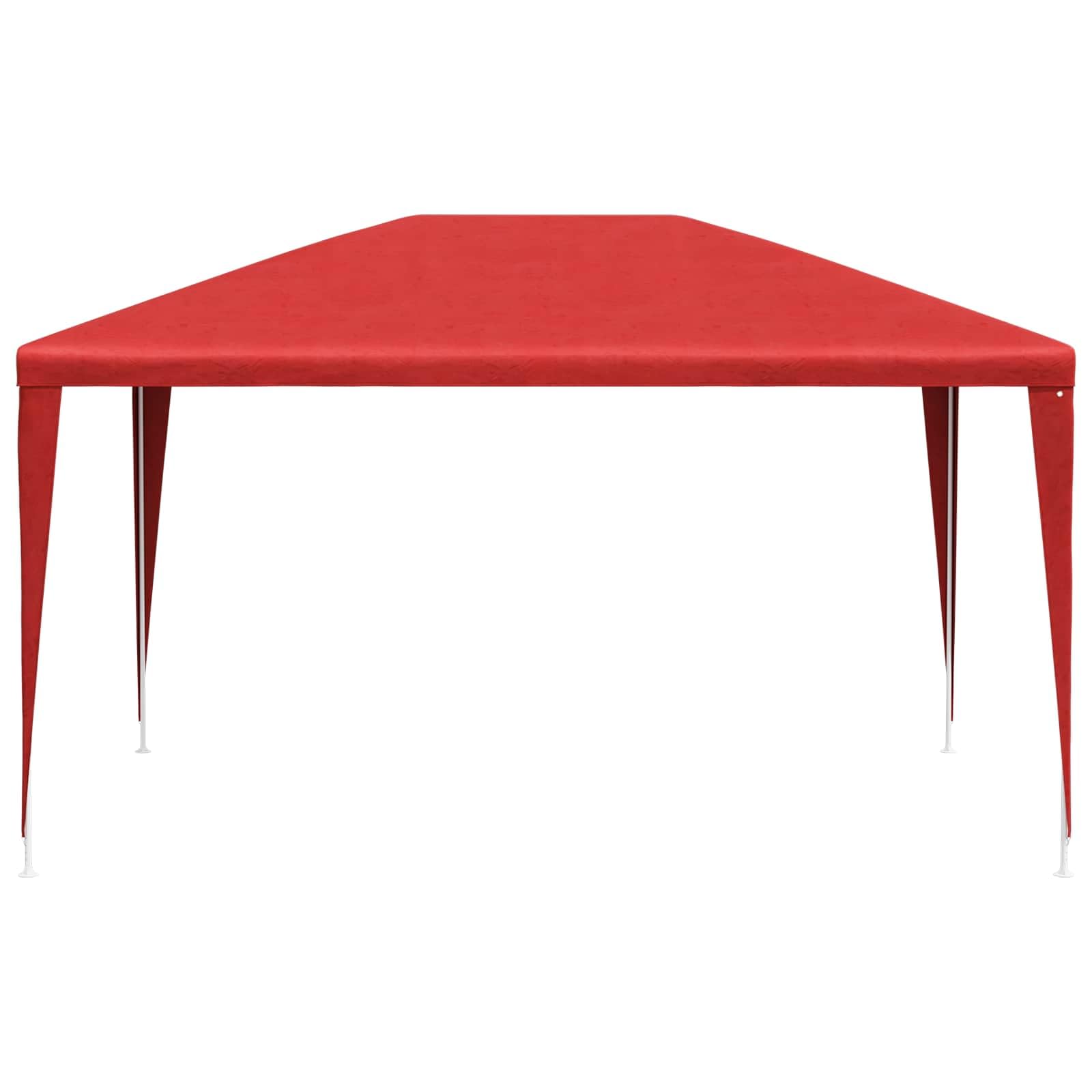 Gazebo per feste, rosso, 400 x 300 x 255 cm, in acciaio PE, gazebo da giardino per estate, tenda impermeabile con protezione UV, ideale per feste in giardino, matrimoni, barbecue, eventi