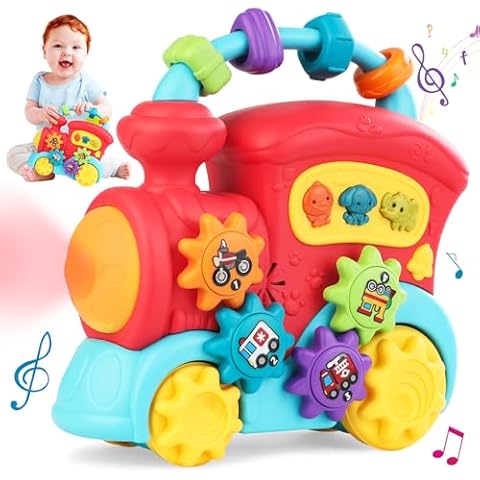 Ikaliwei Musical Crawling Train Toy for Babies Cover