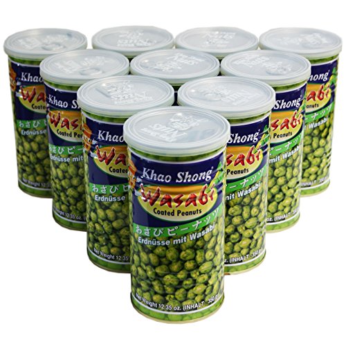 10x350g Khao Shong Wasabi Erdnüsse