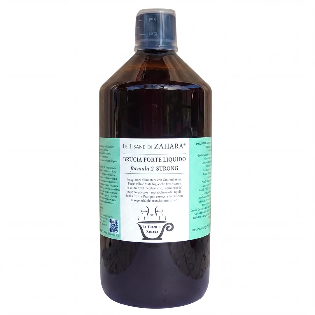 Miscela Forte Liquido Strong, Tisana Drenante Forte per Donna e Uomo, Aiuta Pancia e Gambe Gonfie, Tisana Liquida Pronta all’Uso con Garcinia, Caffè Verde e pilosella, 500mL