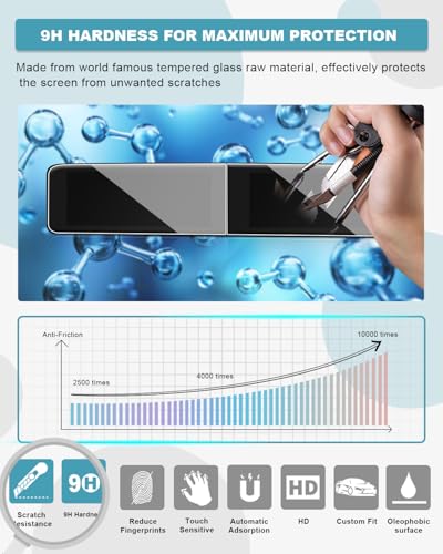 Image of CDEFG 2Pcs Tempered Glass for 2020-2025 Mercedes Benz GLA GLB CLA / 2022-2024 Mercedes Benz EQB Screen Protector Dual 10.25 inch Displays, for GLA GLB CLA EQB Accessories Screen Cover