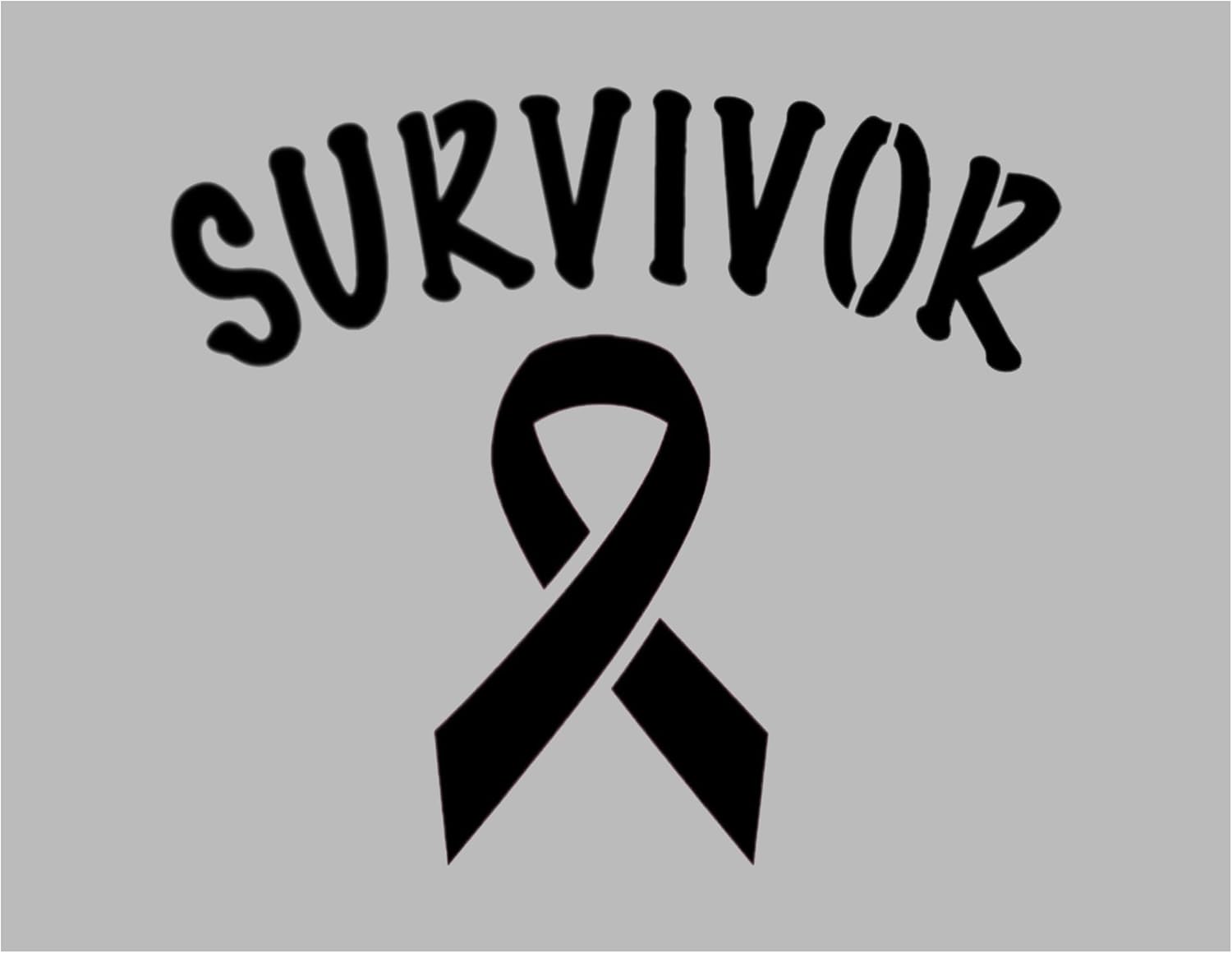 Cancer Survivor Ribbon Stencil Reusable Stencil (8.5" x