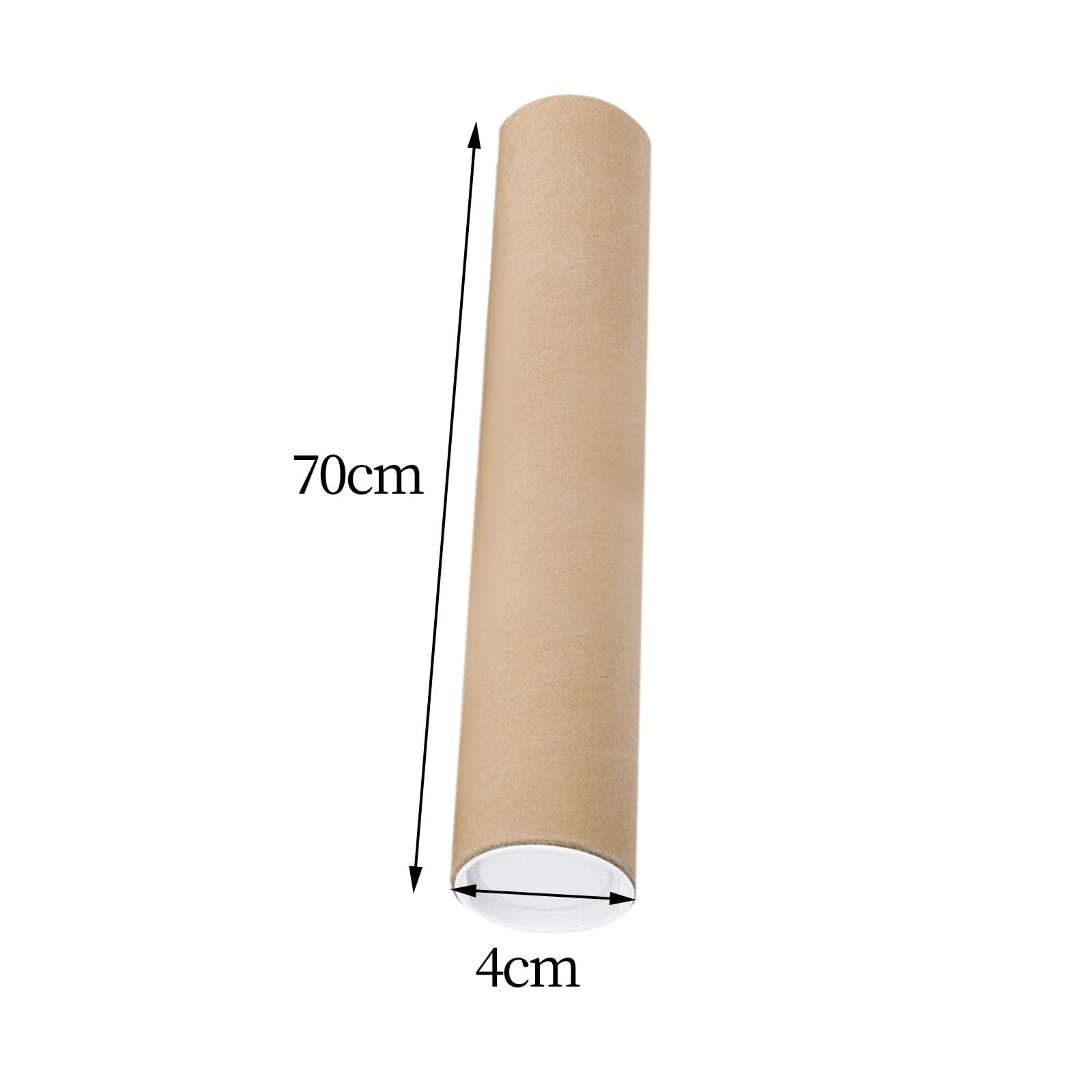 Tubes à Affiches avec Couvercles, Ronds, en Carton, pour Le Rangement, Tubes d'emballage Protecteurs pour Plans, Affiches et Documents, 27,5 Pouces