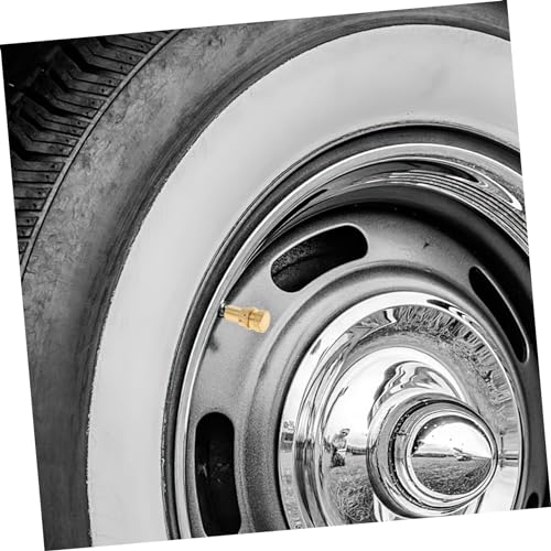 Tapas para válvulas de llantas para automóvil, tapones de vástago de válvula dorados de cobre para evitar fugas de aire, aptos para ATV y otros vehículos miniatura 7