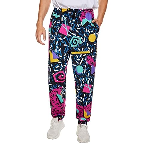 Retro 80s 90s Jogger Sweatpants for Men Cover