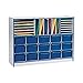 Jonti-Craft Rainbow Accents 0415JCWW003 Sectional Cubbie-Tray Mobile Unit Without Bins, Blue