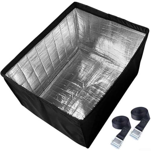 Cubierta de aire acondicionado exterior para unidades de ventana con lámina de aluminio reflectante y protección impermeable para bloquear la lluvia, la nieve y los daños solares mientras mejora la