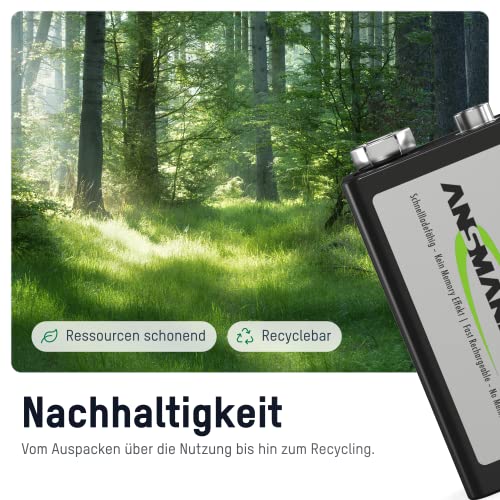Ansmann 5035342 9V Block Tipo 200Mah Batteria Maxe Precaricata A Bassa Autoscarica 1Pz - 3