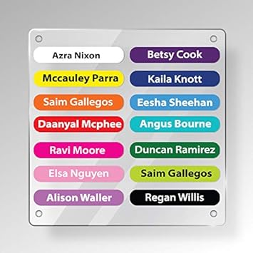 58 Personalised Custom School Kids (Or) Children's Name Colourful Labels Stick on Name Tag- Waterproof Stickers(48 x 8 mm) #E5 Stickers Limited