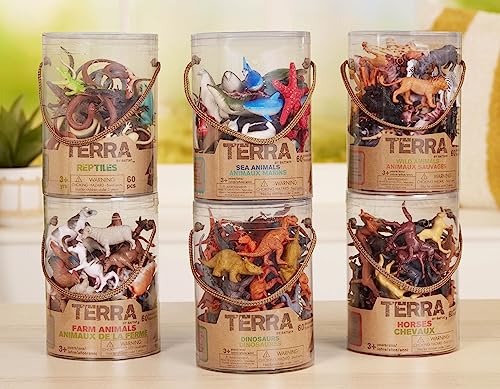 Terra-by-Battat--Toy-Farm-Animals-Tube--60-Mini-Figures-in-12-Realistic-Designs--Barnyard-Animals-in-Storage-Tube--Cow-Pig-Goat-Sheep-More--Farm-Animals--3-Years
