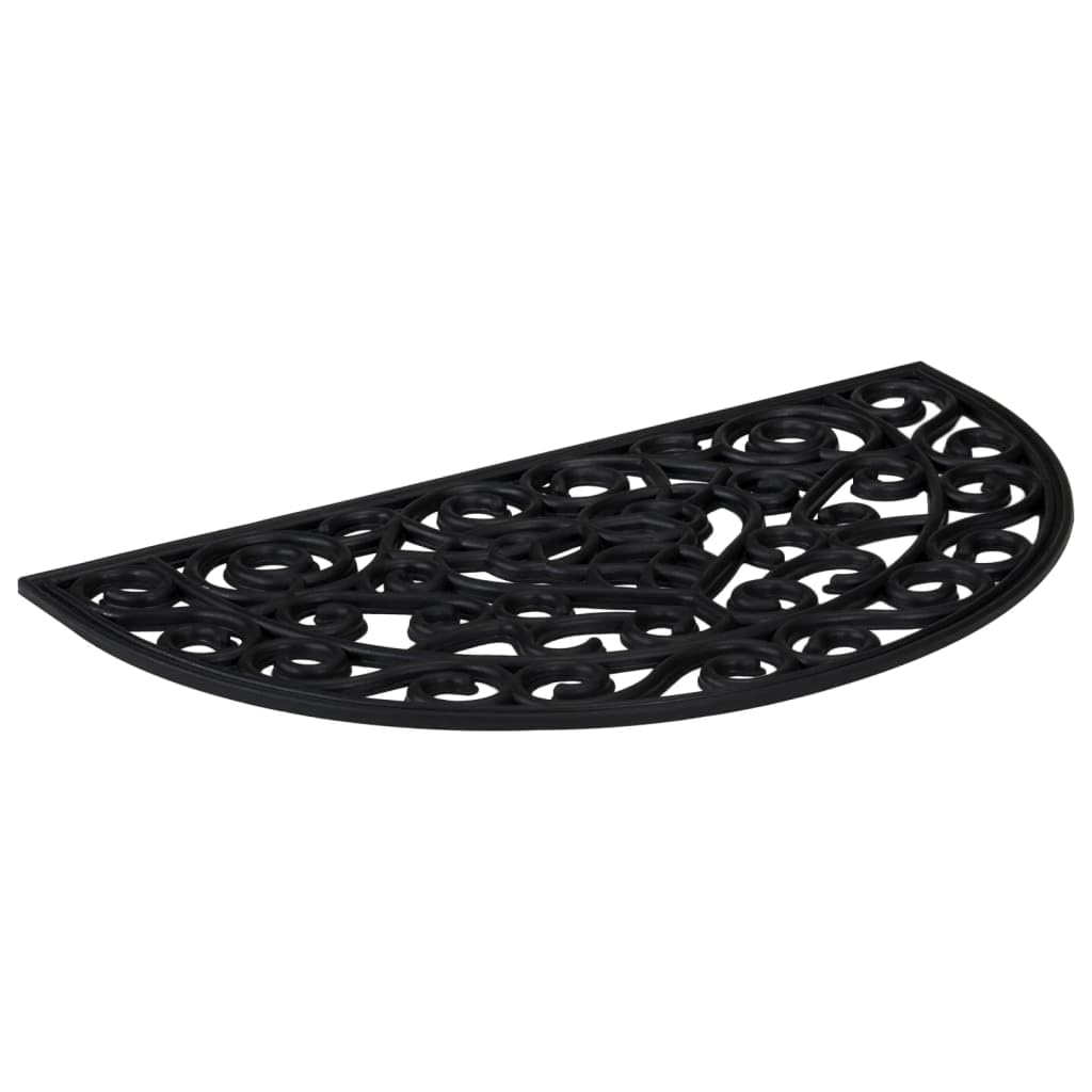 Zerbino semicircolare in gomma antiscivolo 45 x 75 cm con fori
