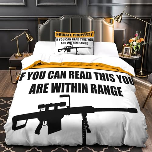 Set de ropa de cama individual Barrett 135x200 con divertido estampado 3D 4