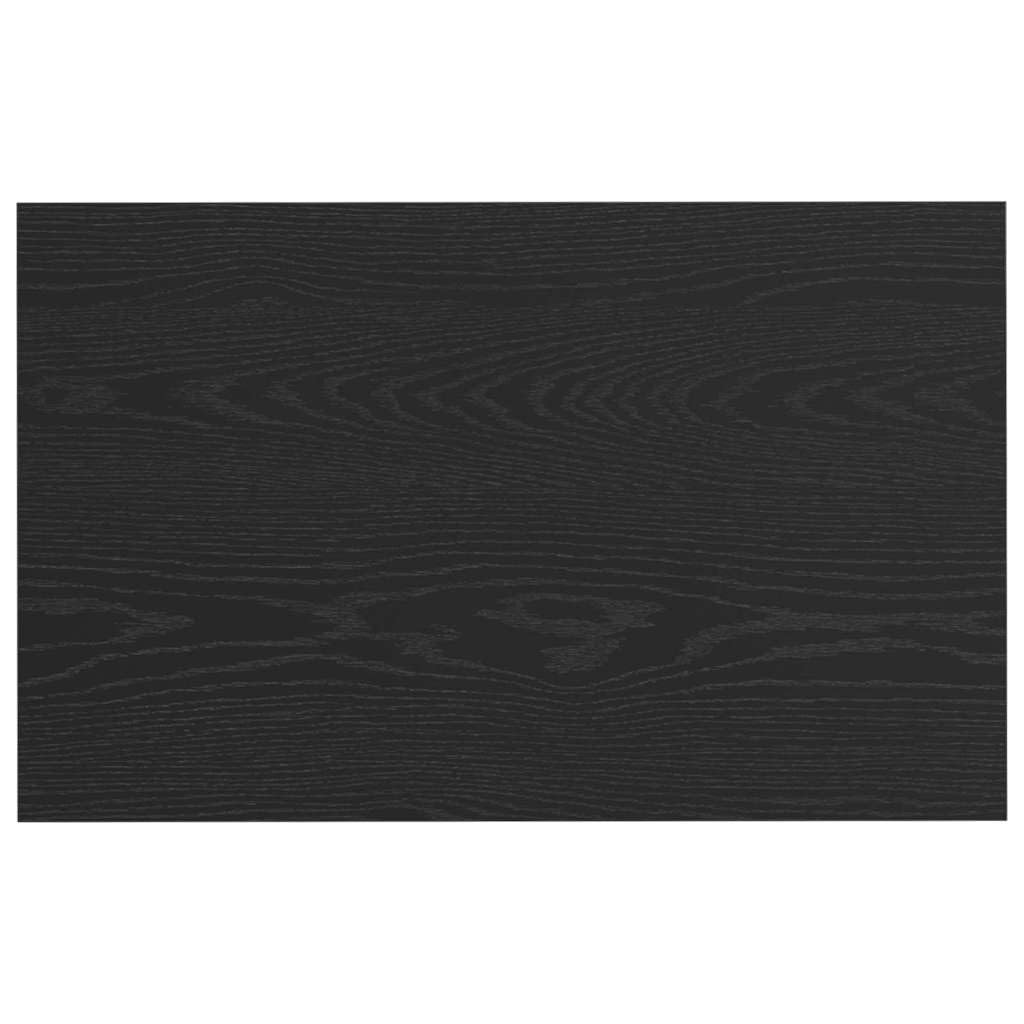 Mesa de centro con aspecto de roble negro, 81 x 50 x 40 cm, de material de madera con 1 estante, diseño moderno, resistente y duradera, para salón, oficina, pasillo