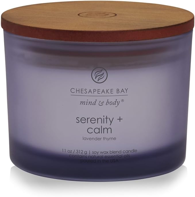 Chesapeake Bay Candle Scented Candle Peace + Tranquility (cashmere jasmine) 3-Wick Coffee Table Jar
