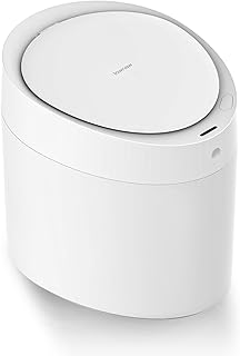 TOWNEW T AIR ONE Smart Trash Can, 2.6 Gallon Automatic Garbage Can with Self-Sealing and Self-Changing, Motion Sense Activated Rechargeable Trashcan for Living Room Bedroom Workshop Kitchen, White