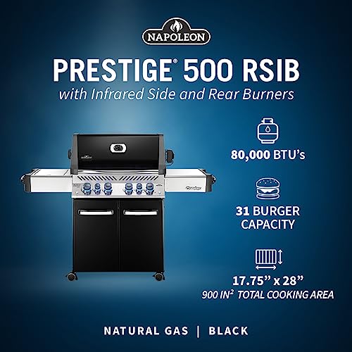 Napoleonp500rsibnk3prestigersibnaturalgasgrill500sqininfraredsideandrearburnerblack Urban Country Home Decor Napoleon p500rsibnk 3 prestige rsib natural gas grill 500 sq in infrared side and rear burner black urban country home decor
