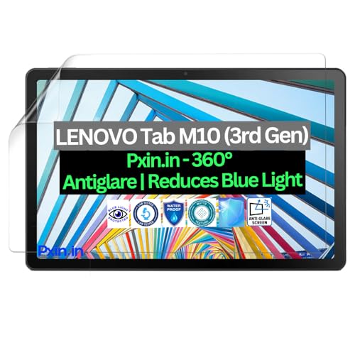 Image of Pxin Tablet Anti Bluelight and Anti Glare Screen Guard compatible with LENOVO Tab M10 (3rd Gen) | BLUVLightblock Tech | Scratch Proof | Prevents bluelight | Eye Protection | No Dry Eyes