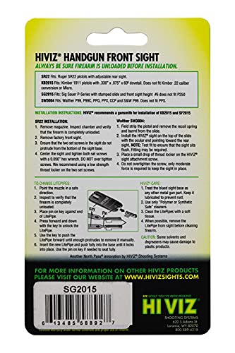 Hiviz Sg2015 Interchangeable Litewave Front Handgun Sight For Sig Sauer #TOP3