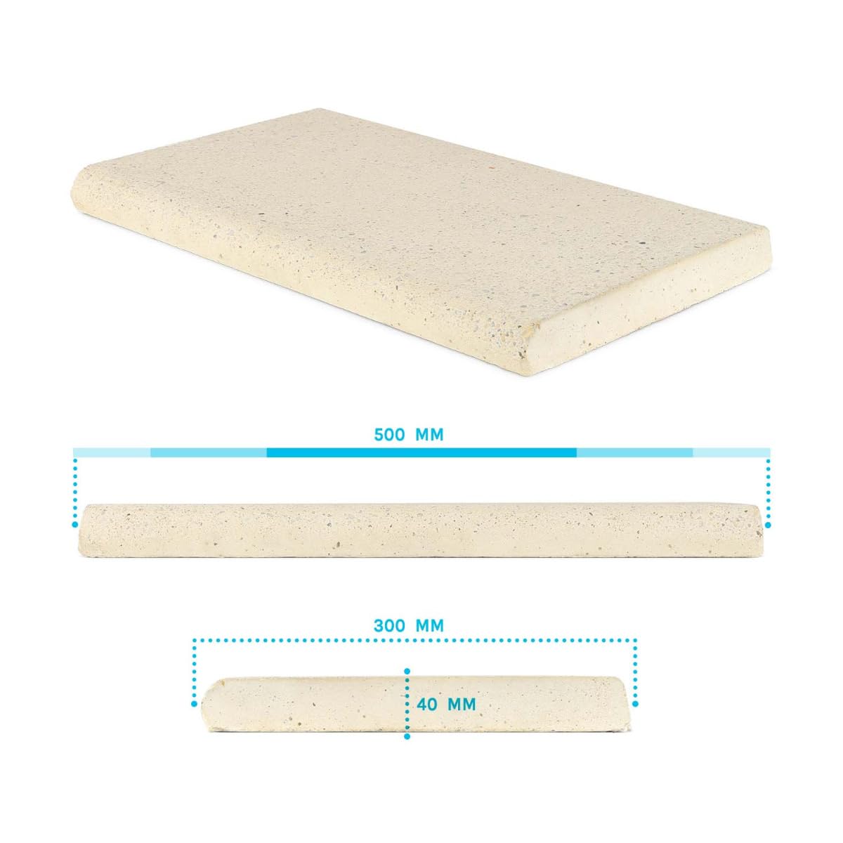 Paradies Pool Pool Beckenrandstein Komplettset oval 350 x 700 cm Sand Flache Ausführung
