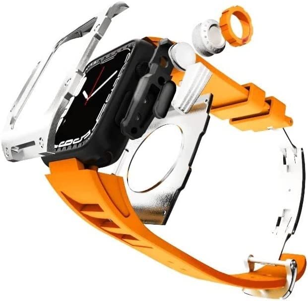 Bracelet Apple Watch 45mm robuste en élastomère fluoré contre les chocs du quotidien