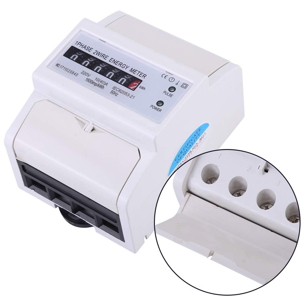 6-Digit Electric Meter 1 Phase 2 Wire KWh Meter Electricity Sub Meter Electricity DIN Rail Electronic Energy Meter 10A - Image 3