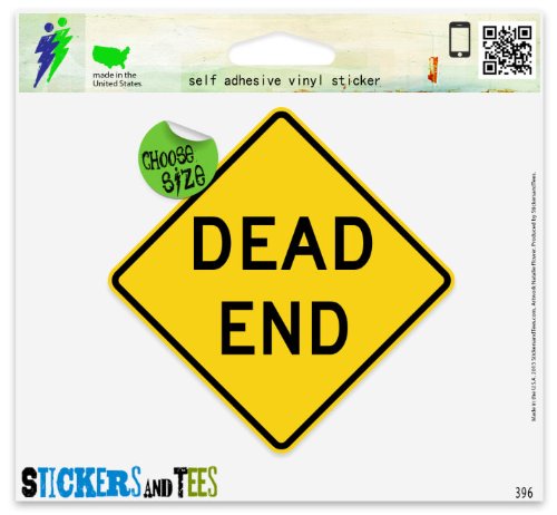Dead End Road Sign Car Sticker Indoor Outdoor 4