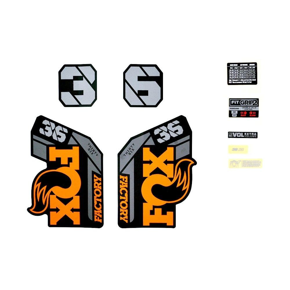 Kit déco 36 F-S Orange pour restaurer l'esthétique d'une fourche