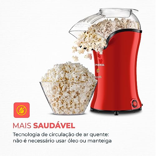 Pipoqueira Popflix, Mondial, Vermelho, 1200W, 110V - PP-03 glide