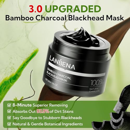 LANBENA Blackhead Remover - Peel Off Mask for Nose & Face, Blackhead Removal Kit 1.06oz