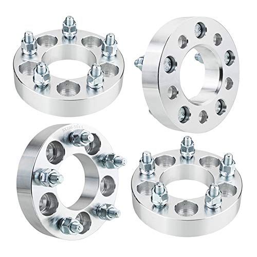 TRIBLE SIX 4Pcs 1.25" Thick Wheel Adapters Spacers 5x4.25 to 5x4.5 12x1.5 Stud 5 Lugs 5x108 to 5x114.3 Replacement for 2013-2017 C-Max 2010-2016 Focus Jaguar XJR XF S-Type Lincoln Mercury
