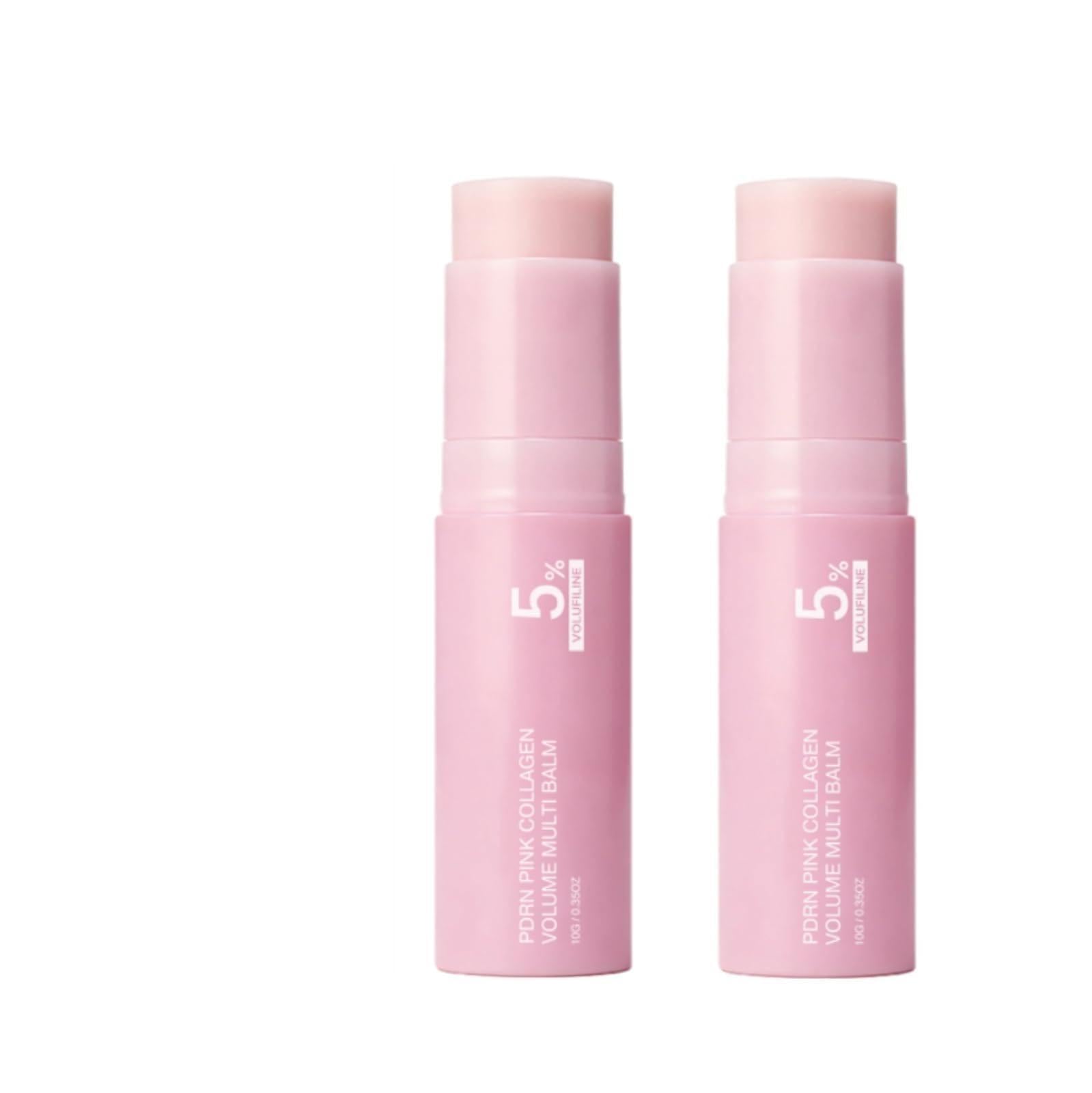 Pink Collagen Volume Multi Balm All-in-One krem do twarzy, przeciwzmarszczkowy i nawilżający sztyft do ust, oczu i szyi, intensywny dla gładkiej skóry, naturalny i zrównoważony