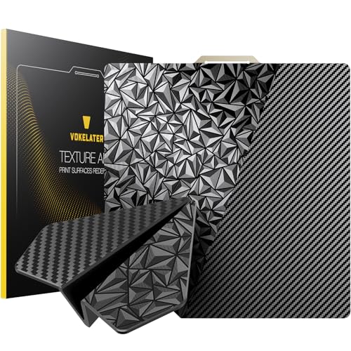 3D Printer Build Plate for Bambu Lab X1 X1C X1E P1P P1S A1, 3D Printer Accessories PET+PEO Dual Texture 257x257mm, Flexible Spring Steel Hot Bed Platform Sheet