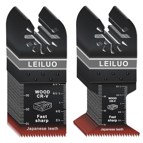 Leiluo 50 Pcs Multitool Blades Japanese Teeth Fast Cutting Oscillating Tool Blades Crv Material Oscillating Saw Blades Universal Accessories cover