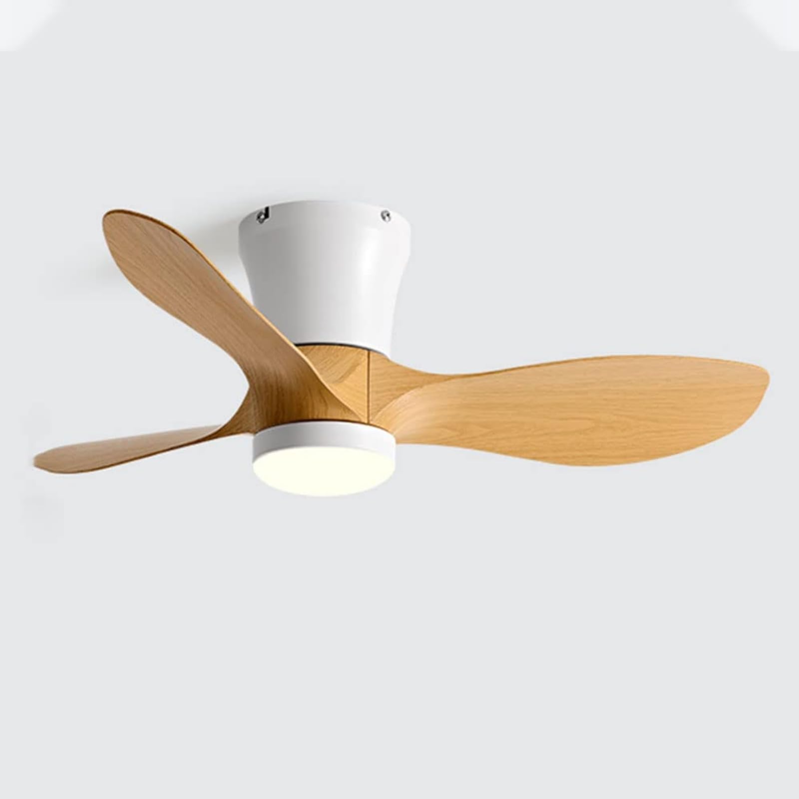 CUNTO Ventilatore da soffitto con telecomando, moderno ventilatore da incasso a 3 pale da 36 pollici per soggiorno camera da letto - Funzionamento silenzioso, design in finto legno