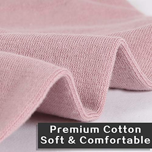 Image of FGZ Women Thin Cotton Socks Soft Cozy Socks Cute Ankle Crew Socks 5 Pairs